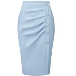 Hobemty Women's Pencil Skirt High Waist Pleated Front Work Midi Skirts -Cheap Clad Fine Store GUEST 97711b0b 0fdf 43d1 bc85 1007e6383bb5