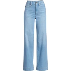 Lands' End Women's Recover High Rise Wide Leg Blue Jeans -Cheap Clad Fine Store GUEST 97e5939a d771 4bec aed2 744ed8864839