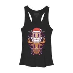 Women's Design By Humans Santa And The Reindeer By PentoolKnight Racerback Tank Top -Cheap Clad Fine Store GUEST 97f15d44 1c31 470d 902c c2bf57bab704
