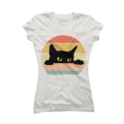 Junior's Design By Humans Cat Tee Retro Style By MeowShop T-Shirt 21 Junior's Design By Humans Cat Tee Retro Style By MeowShop T-Shirt -Cheap Clad Fine Store GUEST 99374519 9e4d 4a1b 9acb a2d5000fbc55