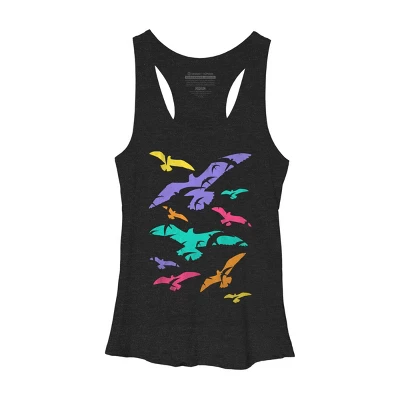 Women's Design By Humans Birds Flying In Color By Expo Racerback Tank Top 4 Women's Design By Humans Birds Flying In Color By Expo Racerback Tank Top - Image 2