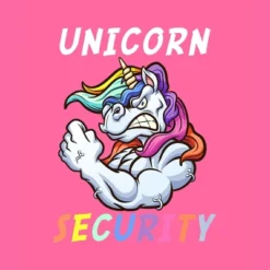 Women's Design By Humans Halloween Dad Mom Daughter Adult Costume - Unicorn Security By MINHMINH Racerback Tank Top