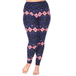 Women's Plus Size Printed Leggings - One Size Fits Most Plus - White Mark -Cheap Clad Fine Store GUEST 99e5d47f cebd 4754 89e6 9150b56a067d