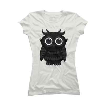 Junior's Design By Humans Black Owl By Adamzworld T-Shirt 8 Junior's Design By Humans Black Owl By Adamzworld T-Shirt - Image 6