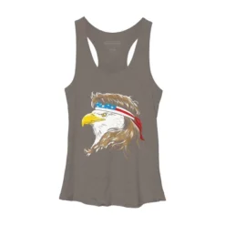 Women's Design By Humans July 4th Eagle Mullet American Flag By Corndesign Racerback Tank Top -Cheap Clad Fine Store GUEST 9b4f7ac2 dd68 4636 b0bd a7128062a083