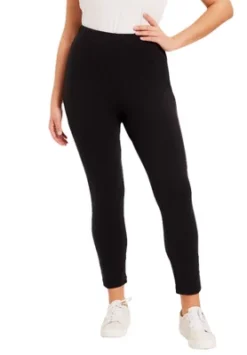 June + Vie By Roaman's Women’s Plus Size Essential Cropped Legging