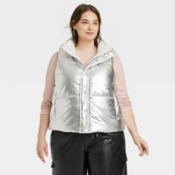 Women's Fur Lined Puffer Vest - A New Day™ -Cheap Clad Fine Store GUEST 9d46d81a 89bd 4a1c abbf ba888d60c974