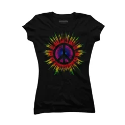 Junior's Design By Humans Tie Dye Peace Sign By Mel00 T-Shirt -Cheap Clad Fine Store GUEST 9e4d7150 259c 418b 9a8c c24159ff9769