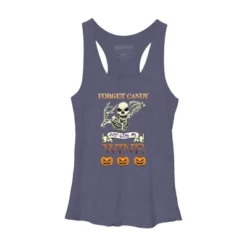 Women's Design By Humans Halloween Costume Forget Candy Just Give Me Wine Gift By TeeShirtMadness Racerback Tank Top -Cheap Clad Fine Store GUEST 9e50a8be d487 4b52 b449 93079ff20853