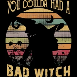 Junior's Design By Humans Halloween Funny You Coulda Had Bad Witch By Ering T-Shirt