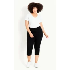 Women's Plus Size Denim Love Crop Jeans - Black | EVANS -Cheap Clad Fine Store GUEST a23666b3 a47e 4409 94ad d820e864a8b4