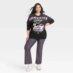 Women's Corvette Racing Cozy Graphic Sweatshirt - Black -Cheap Clad Fine Store GUEST a296c018 a1c2 40de 8d40 9edc3b127b6f