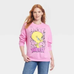 Looney Tunes Women's Tweety Cozy Graphic Sweatshirt - Pink -Cheap Clad Fine Store GUEST a5b22b17 ec56 4fc5 a573 2f9ce670a2c0