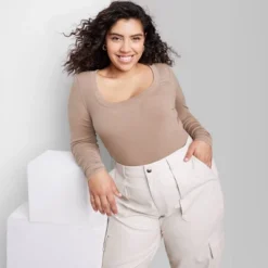 Women's Long Sleeve Scoop Neck T-Shirt - Wild Fable™ -Cheap Clad Fine Store GUEST a5dd652b 0e77 4f7f a8cd c1cf4b55d56a