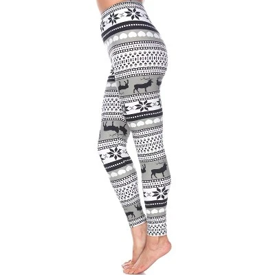 Women's One Size Fits Most Printed Leggings - One Size Fits Most - White Mark 3 Women's One Size Fits Most Printed Leggings - One Size Fits Most - White Mark