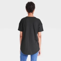 Women's Short Sleeve Essential Henley Tunic T-Shirt - Knox Rose™