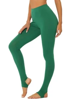 Allegra K Women's Elastic Waistband Soft Gym Yoga Cotton Stirrup Pants Leggings -Cheap Clad Fine Store GUEST a85be4c5 59fa 4286 8475 923e2f0fd693