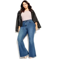 Women's Plus Size Harley Classic Flare Jean - Light Wash | CITY CHIC -Cheap Clad Fine Store GUEST a967754c 5c06 4d14 9835 d4b4dddfed46