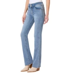 WallFlower Women's Luscious Curvy Bootcut Mid-Rise Insta Stretch Juniors Jeans (Standard And Plus) -Cheap Clad Fine Store GUEST a9bd84b9 f163 4551 b47d 88279d460f6a