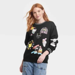 Women's Sanrio Hello Kitty And Friends Graphic Sweatshirt - Black -Cheap Clad Fine Store GUEST aaee7993 ef5a 4a8c 8d80 6d424fafe31f