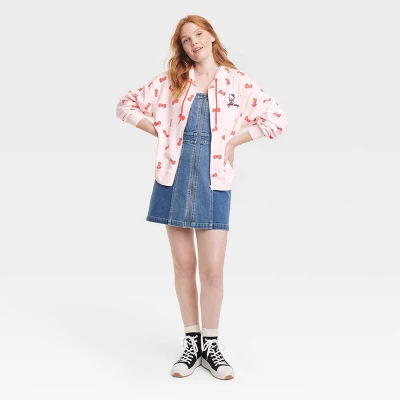 Women's Sanrio Hello Kitty Bow Zip-Up Graphic Hoodie - Pink 4 Women's Sanrio Hello Kitty Bow Zip-Up Graphic Hoodie - Pink - Image 2