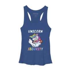 Women's Design By Humans Halloween Dad Mom Daughter Adult Costume - Unicorn Security By MINHMINH Racerback Tank Top -Cheap Clad Fine Store GUEST ad942cf0 2635 4681 a95e dbfee7cc03ab