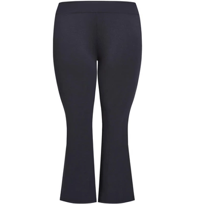 Women's Plus Size Supima® Bootleg Legging Navy - Tall | AVENUE 4 Women's Plus Size Supima® Bootleg Legging Navy - Tall | AVENUE - Image 2
