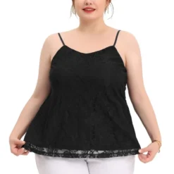 Agnes Orinda Women's Plus Size Lace Floral Adjustable Strap Elegant Camisole -Cheap Clad Fine Store GUEST afdccfba ab06 4627 88be 1e3c99f602fd