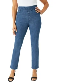 Jessica London Women’s Plus Size Comfort Waistband Straight Leg Jean -Cheap Clad Fine Store GUEST b349443c 7278 48c1 8dc4 6d77b8ce57ef