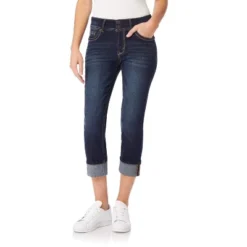 WallFlower Women's Luscious Curvy 23.5'' Crop Mid-Rise Insta Stretch Juniors (Available In Plus Size) -Cheap Clad Fine Store GUEST b4b0e00f 309e 4731 b6be 58705c68583c