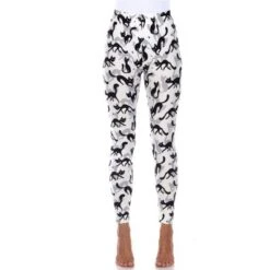 Women's Super Soft Midi-Rise Printed Leggings - One Size Fits Most - White Mark -Cheap Clad Fine Store GUEST b53ff9db 8c84 4992 8bdb ec1b22ffeb4f