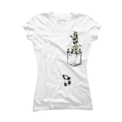 Junior's Design By Humans Pocket Pandas By BekaDesigns T-Shirt -Cheap Clad Fine Store GUEST b555ce0c 29fa 4274 9711 8958da6c5284