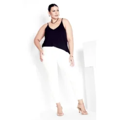 Women's Plus Size Butter Denim Pull On Jean White - Petite | AVENUE -Cheap Clad Fine Store GUEST b6932582 6873 446b 9f6b 26827073aaae