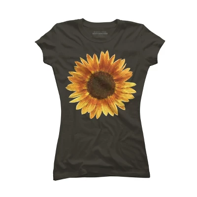 Junior's Design By Humans Sunflower By Maryedenoa T-Shirt 8 Junior's Design By Humans Sunflower By Maryedenoa T-Shirt - Image 6