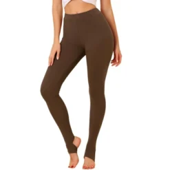 Allegra K Women's Elastic Waistband Soft Gym Yoga Cotton Stirrup Pants Leggings -Cheap Clad Fine Store GUEST bd305b7b ba51 4ce9 8159 79d58f0e2a12