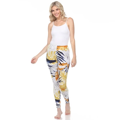 Women's Super Soft Tropical Printed Leggings - White Mark 6 Women's Super Soft Tropical Printed Leggings - White Mark - Image 4