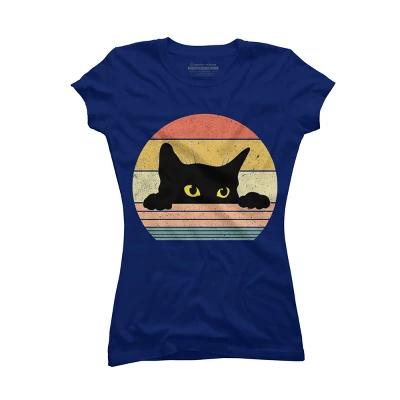 Junior's Design By Humans Cat Tee Retro Style By MeowShop T-Shirt 9 Junior's Design By Humans Cat Tee Retro Style By MeowShop T-Shirt - Image 7