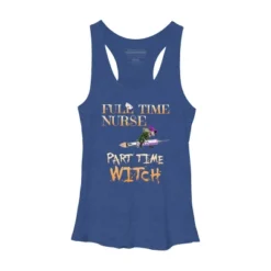 Women's Design By Humans Halloween Costume Full Time Nurse Part-Time Witch By TeeShirtMadness Racerback Tank Top -Cheap Clad Fine Store GUEST c2a9fbfc 1904 438d b607 f1ffc821f3a6