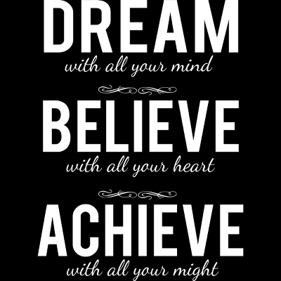 Junior's Design By Humans Dream Believe Achieve Change Your Life By Cssdru T-Shirt 3 Junior's Design By Humans Dream Believe Achieve Change Your Life By Cssdru T-Shirt