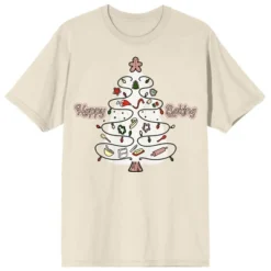 Bioworld Christmas Shapes Happy Baking Crew Neck Short Sleeve Women's Natural T-shirt -Cheap Clad Fine Store GUEST c33a0f75 5dd1 4e87 9848 4fea98414db2