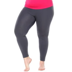 Women's One Size Fits Most Plus Size Super-Stretch Solid Leggings - One Size Fits Most Plus - White Mark -Cheap Clad Fine Store GUEST c3955b53 7549 43cf 8c4f 63880211f5d4