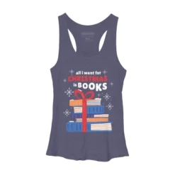 Women's Design By Humans Christmas Books By ArtStyleAlice Racerback Tank Top -Cheap Clad Fine Store GUEST c40f9e04 7788 4c33 a487 538c8cc890f1