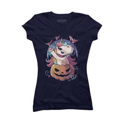 Junior's Design By Humans Spooky Unicorn Funny Cute Magic Halloween By EduEly T-Shirt 6 Junior's Design By Humans Spooky Unicorn Funny Cute Magic Halloween By EduEly T-Shirt - Image 4