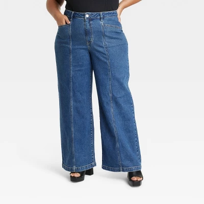 Women's High-Rise Wide Leg Jeans - Ava & Viv™ 6 Women's High-Rise Wide Leg Jeans - Ava & Viv™ - Image 4