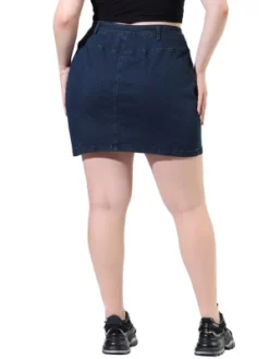 Agnes Orinda Women's Plus Size Denim Zip Up Front Mini Jean Skirts 11 Agnes Orinda Women's Plus Size Denim Zip Up Front Mini Jean Skirts -Cheap Clad Fine Store GUEST c8665a33 c972 44d1 89f8 0404e93f7e8d