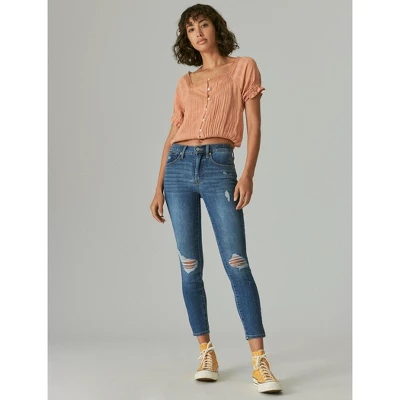 Lucky Brand Women's High Rise Bridgette Skinny Destruct Jean 6 Lucky Brand Women's High Rise Bridgette Skinny Destruct Jean - Image 4
