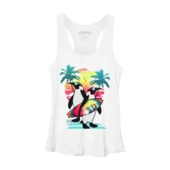 Women's Design By Humans Penguin Summer Vacation By Clingcling Racerback Tank Top -Cheap Clad Fine Store GUEST cd523277 7b2b 4740 9662 ab8bdcca77a6