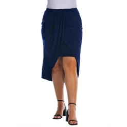 Womens Plus Size Solid Color Knee Length Tulip Skirt -Cheap Clad Fine Store GUEST cf9c30cf 3d67 4570 aa20 d1d70bf91fd6
