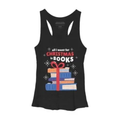 Women's Design By Humans Christmas Books By ArtStyleAlice Racerback Tank Top -Cheap Clad Fine Store GUEST d0f28895 9c79 447e a984 aada439e43b8