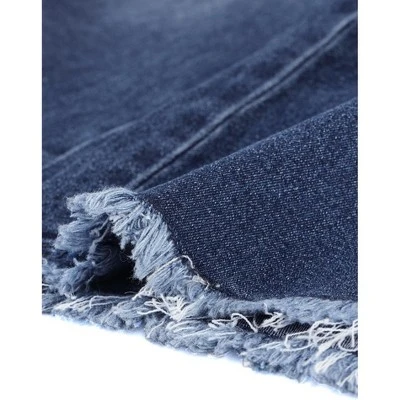 Agnes Orinda Women's Plus Size Casual Capri Frayed Hem Washed Chambray Denim Jean 7 Agnes Orinda Women's Plus Size Casual Capri Frayed Hem Washed Chambray Denim Jean - Image 5